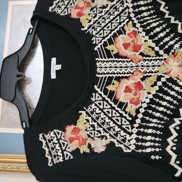 Oversized Embroidered Top Short sleeve Casual Bohemian Contemporary JODIFL Small - Picture 7 of 10